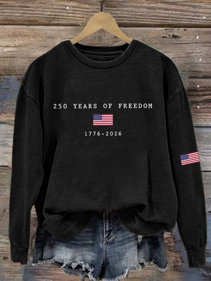 Women's America Flag Print Sweatshirt