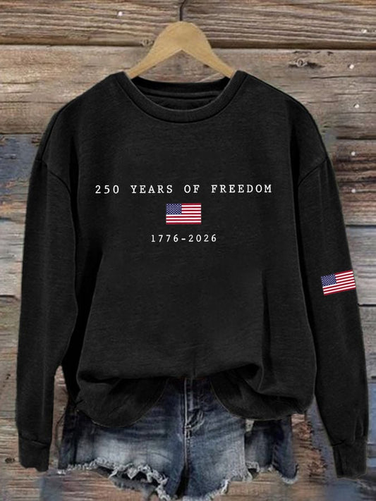 Women's America Flag Print Sweatshirt