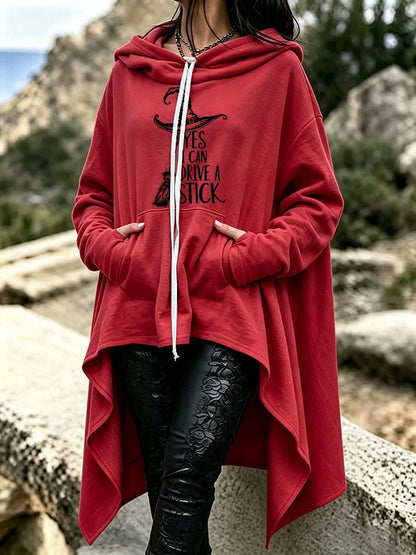 Women's Casual Printed Irregular Sweatshirt