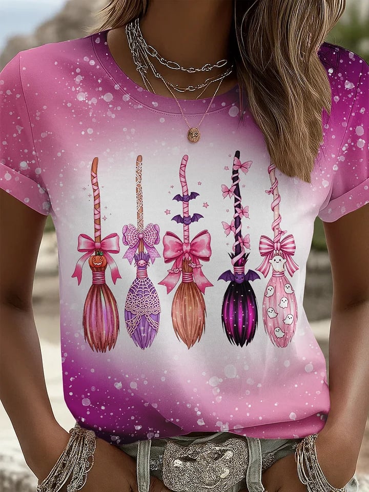 🔥HOT SALE🔥Women's Halloween Art Print T-shirt