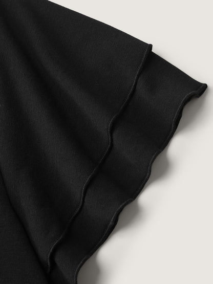 Supersoft Lace Trim Layered Sleeve T-Shirt