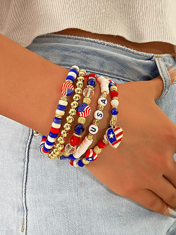 American Flag Patriotic Commemorative Bracelet