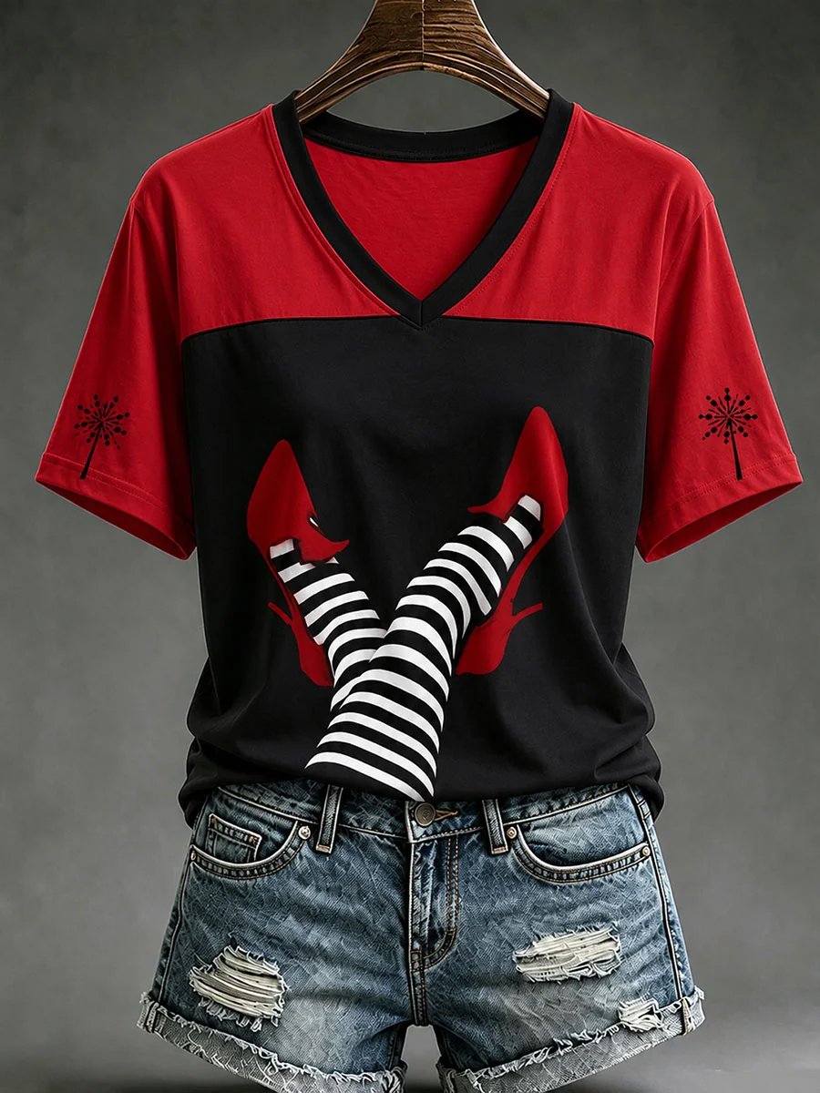 Women's Print Round Neck T-shirt