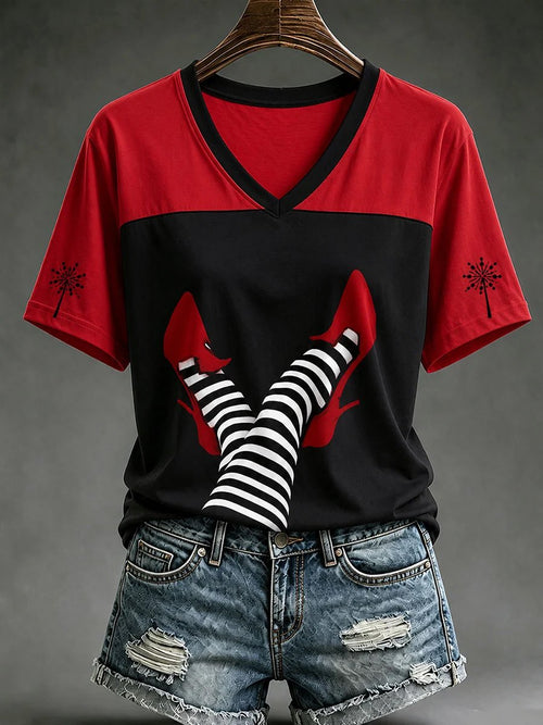 Women's Print Round Neck T-shirt