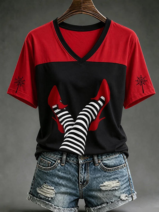 Women's Print Round Neck T-shirt
