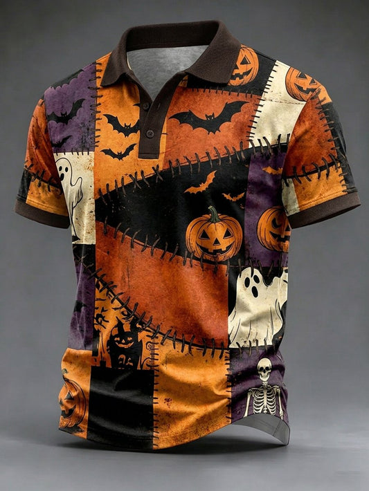 Men's Halloween Short-Sleeve Polo Shirt