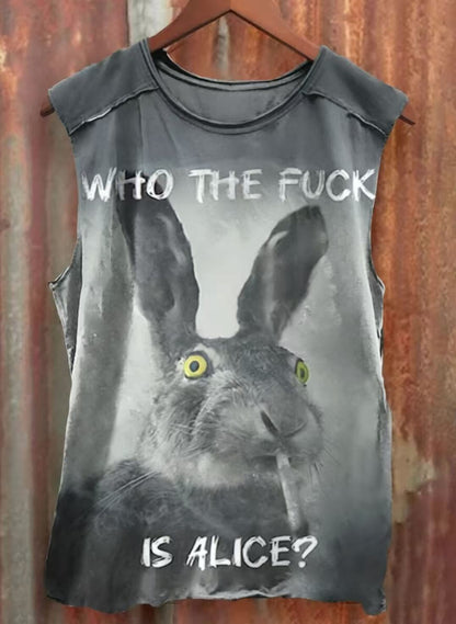 Funny Who The Fuck Art Print Casual Short Sleeve T-shirt