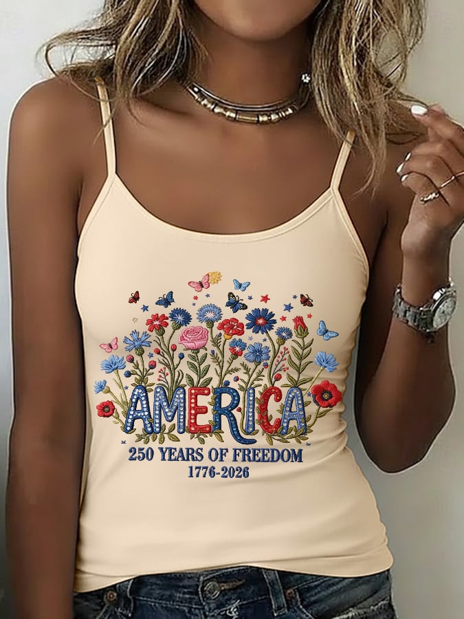 Women's casual retro American 250th Camisole
