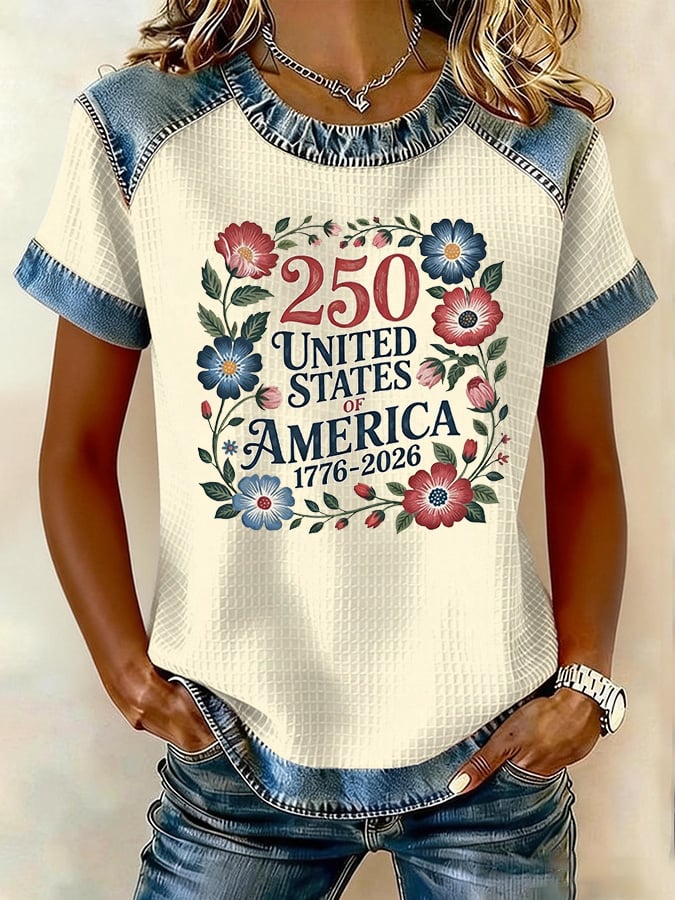 Women's 250th Anniversary American Casual Printed T-Shirt