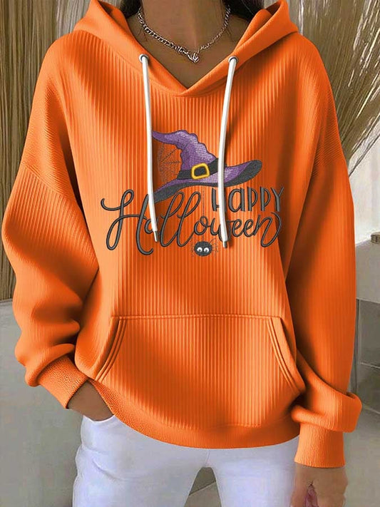 Women's Halloween Printed Casual Hooded Sweatshirt
