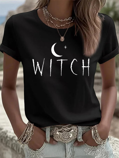 🔥Buy 2 Get 10% Off🔥Women's Witch Print Casual T-shirt