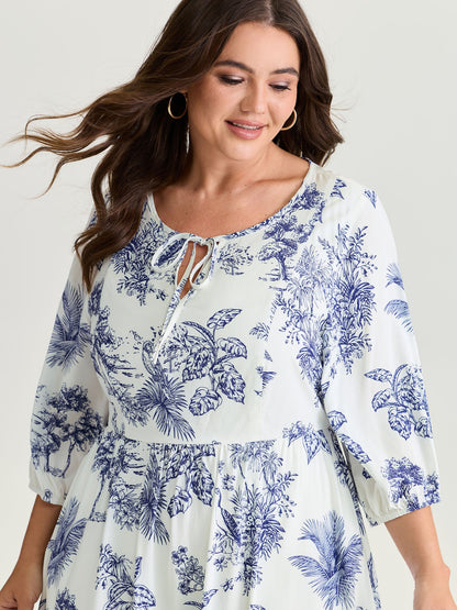 Rayon Gathered Lined Pockets Mini Dress