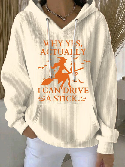 🔥HOT SALE🔥Women's Yes I Can Drive A Stick Print Casual Sweatshirt