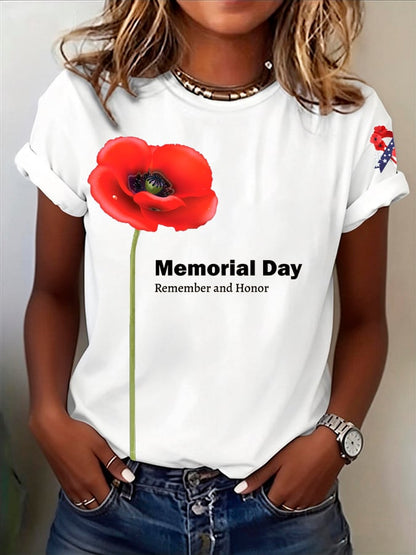 Women's Memorial Day  Print T-shirt