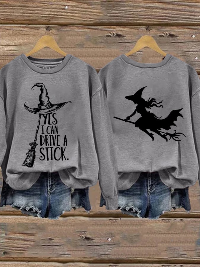 🔥Buy 2 Get 10% Off🔥Women's Yes I Can Drive A Stick Printed Sweatshirt
