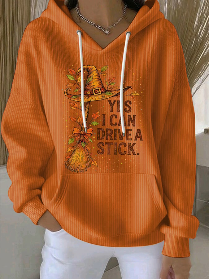 🔥HOT SALE🔥Women's Yes I Can Drive A Stick Print Casual Sweatshirt