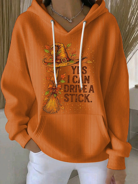 🔥HOT SALE🔥Women's Yes I Can Drive A Stick Print Casual Sweatshirt
