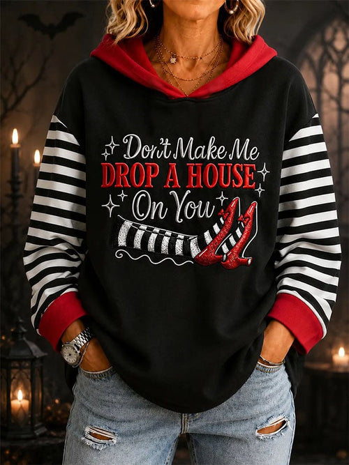 Women's Casual Print Hooded Sweatshirt