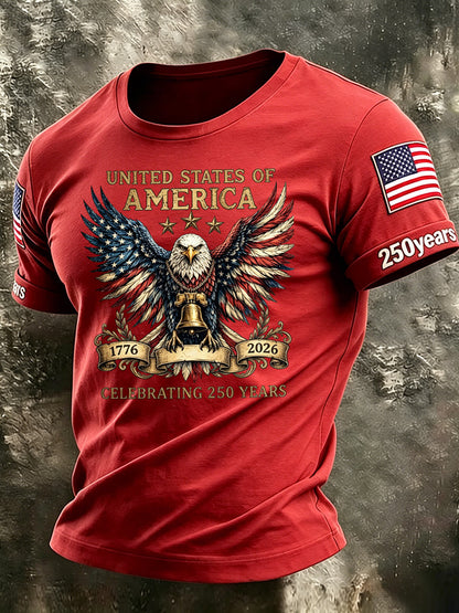 🔥Buy 3 Get 10% Off🔥Men'S America Flag Printed Casual T-Shirt