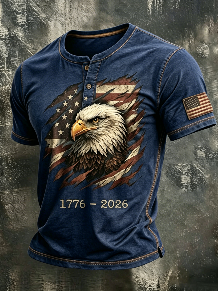 Men's Casual American 250th Anniversary T-shirt