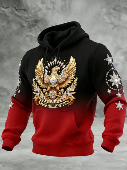 Men's Casual American 250th Anniversary Print Sweatshirt