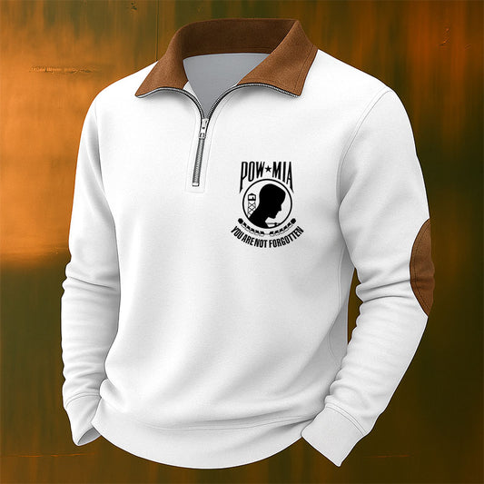Memorial to American Prisoners of War and Missing Soldiers Casual Zipper Sweatshirt