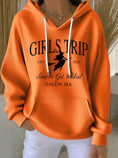 🔥HOT SALE🔥Women's Girls Trip Salem Print Casual Hoodie