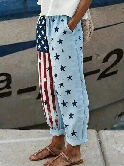 🔥Buy 3 Get 10% Off🔥U.S. 250th Anniversary Linen Trousers