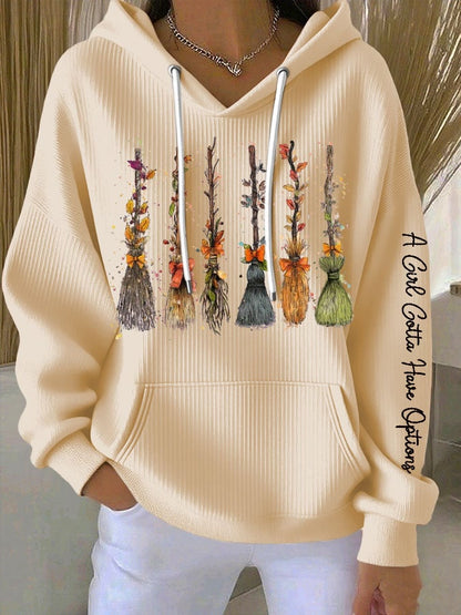 🔥Buy 2 Get 10% Off🔥Women's Halloween A Girls Gotta Have Options Print Casual Hooded Sweatshirt