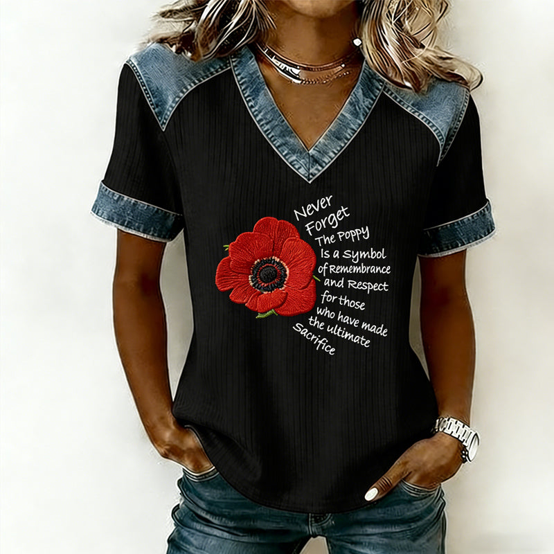 Women's Memorial Day Red Friday Printed T-Shirt