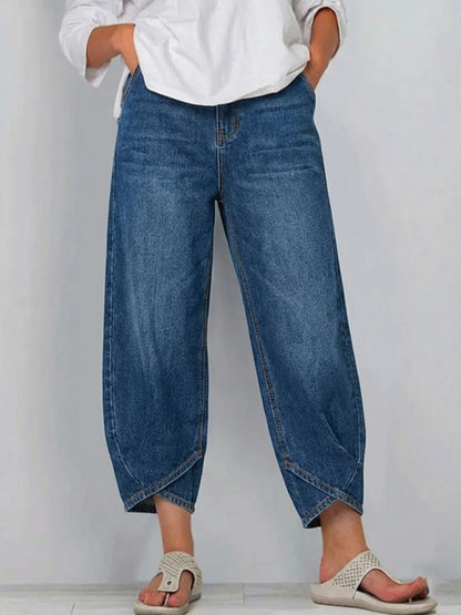 New Arrivals Women's Casual Simple Denim Cotton Pants