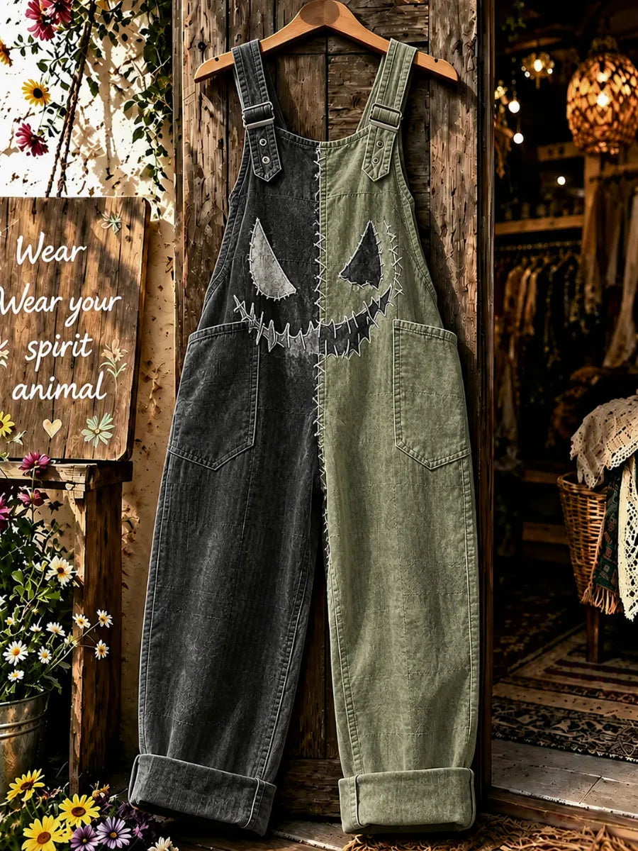 Women's Halloween Art Print Jumpsuit