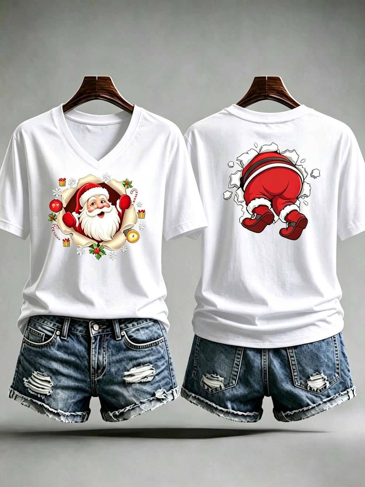 Women's Christmas Print T-Shirt