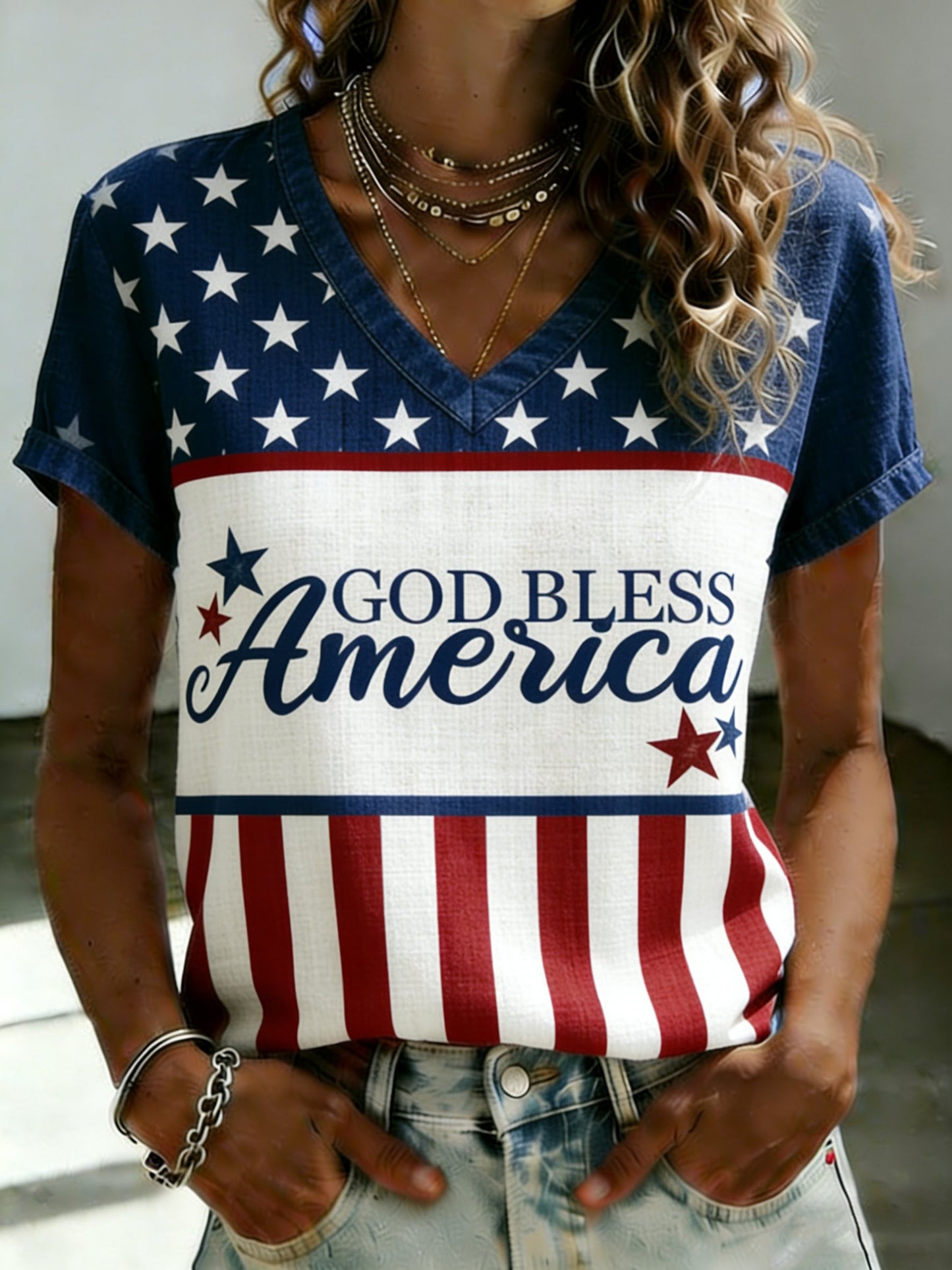 Women's USA 250th Anniversary Print T-Shirt