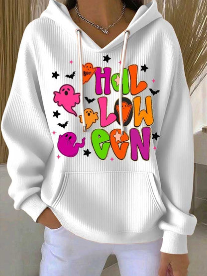Women's Halloween Ghost Casual Hooded Sweatshirt