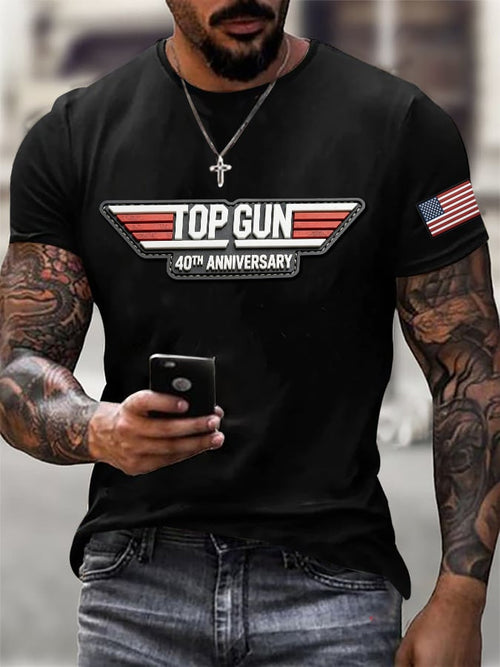 Men's Retro 40th Anniversary Print T-Shirt