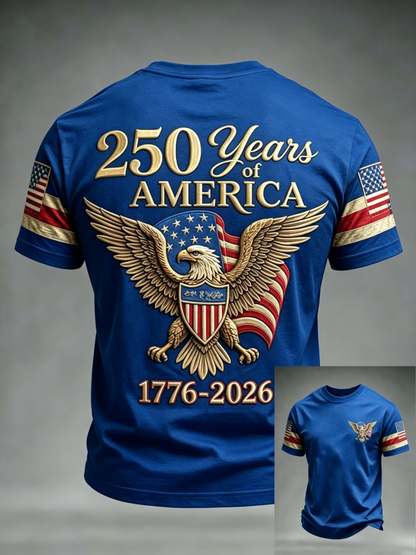 🔥Buy 3 Get 10% Off🔥Men's America's 250th Anniversary Faith Print Shirt