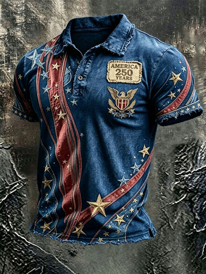 Men'S 250Th Anniversary Printed Casual T-Shirt