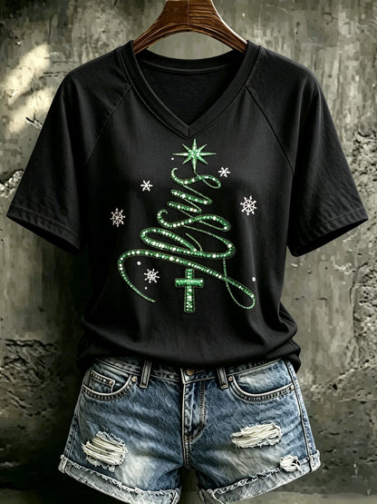Women's Christmas Print Top