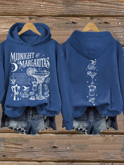 Women's Midnight Margaritas Print Casual Sweatshirt
