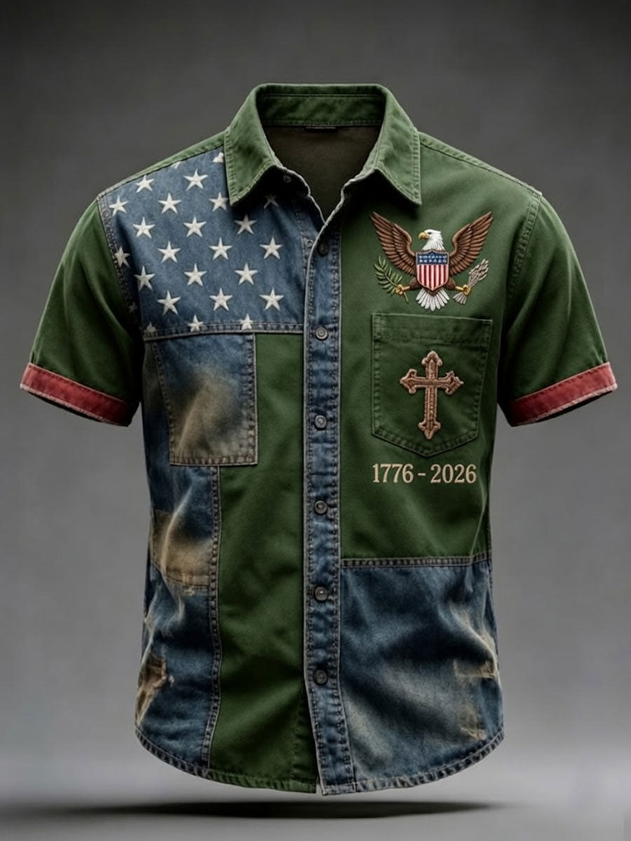 Men'S 250Th Anniversary National Print  Shirt