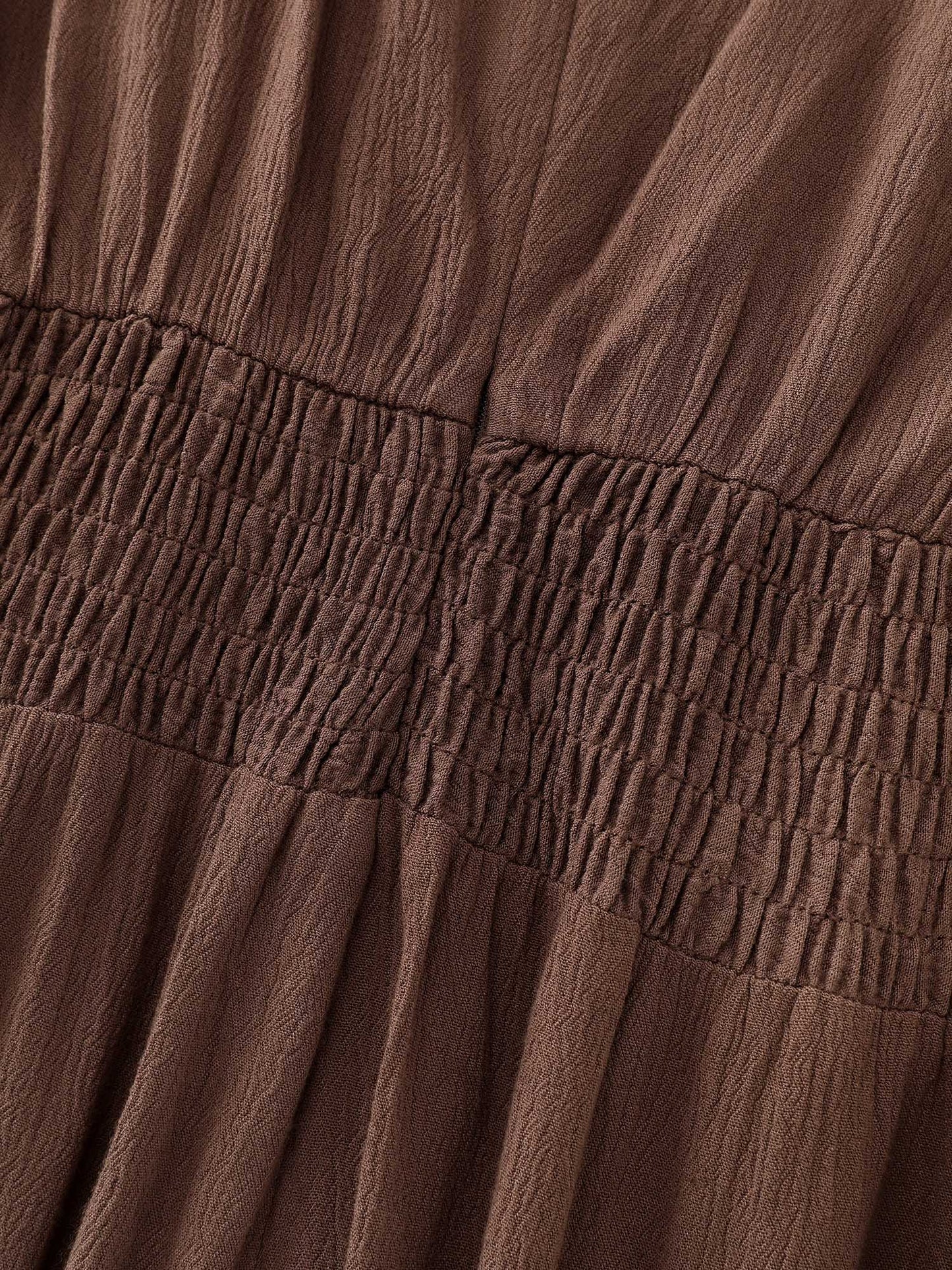 Textured Pleated Waist Surplice Jumpsuit