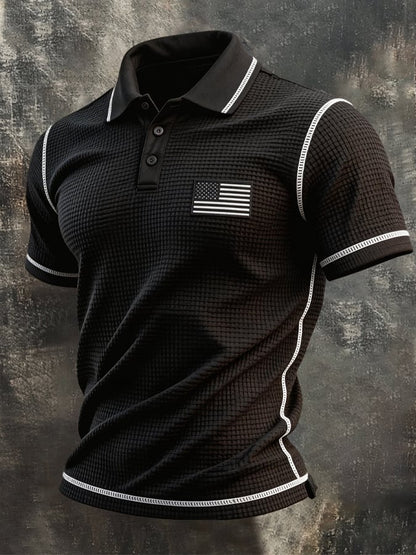 Men's Retro Comfort Denim Polo Shirt