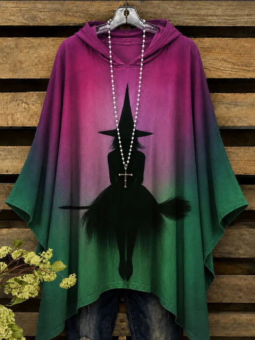 Women's Halloween Witch Pattern Hoodie