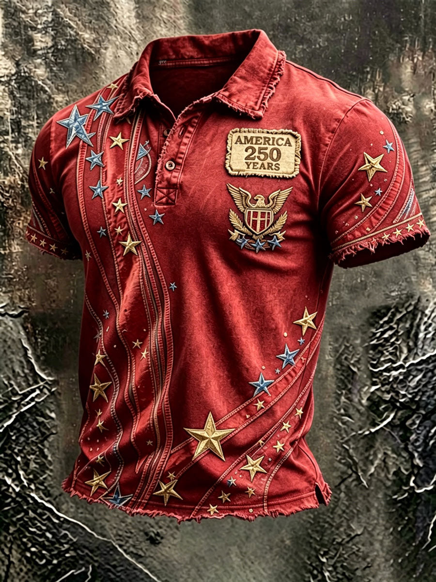 Men'S 250Th Anniversary Printed Casual T-Shirt