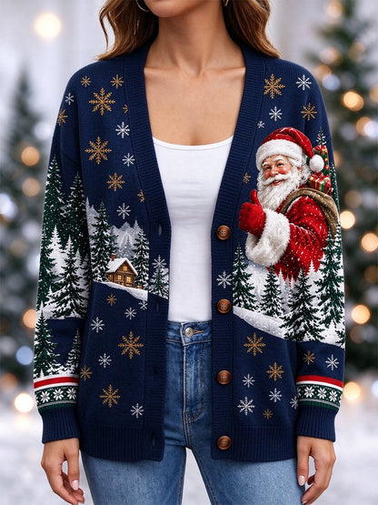 Women's Casual Christmas Cardigan