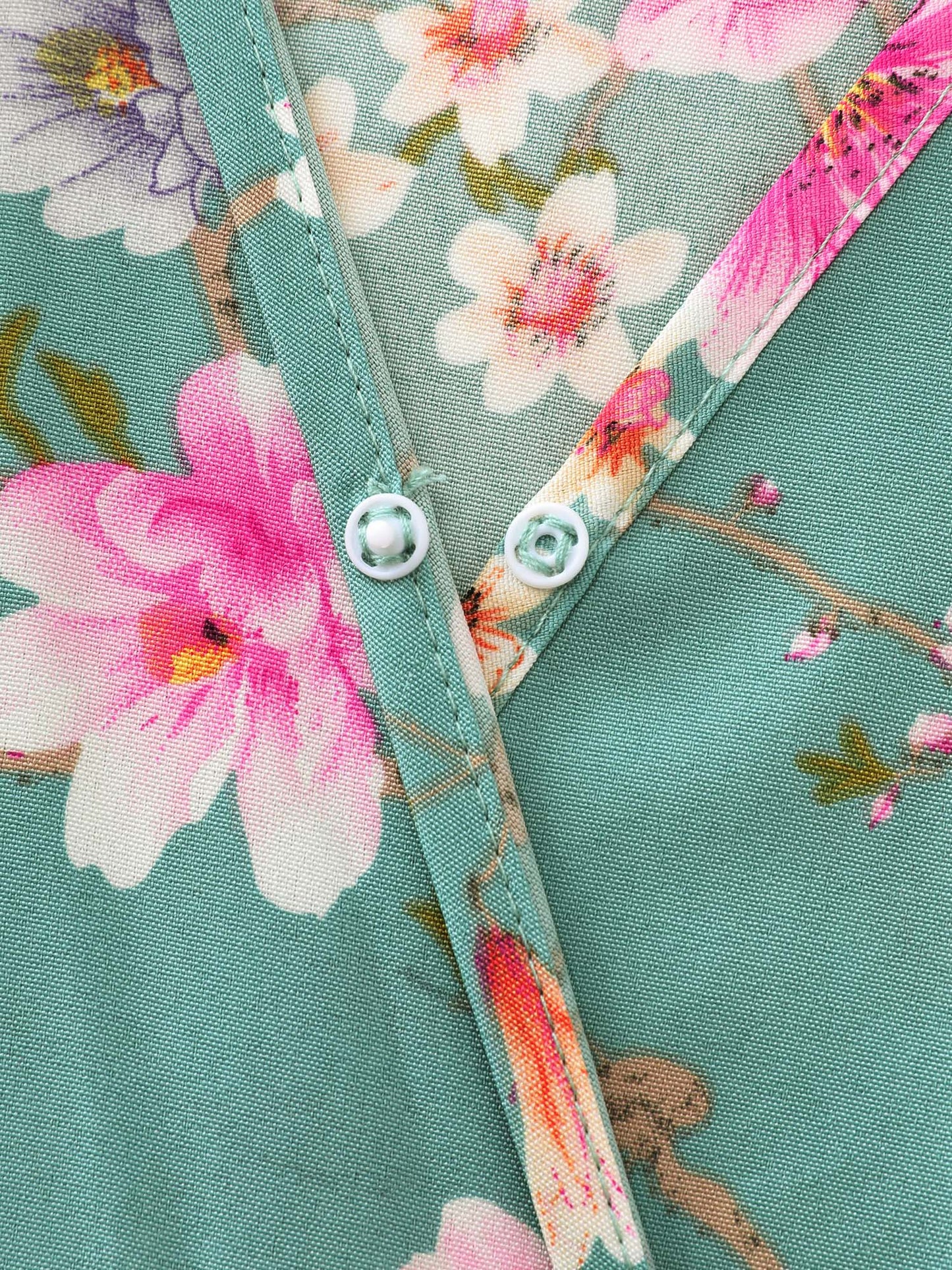 Playful Floral Print Flutter Sleeve Maxi Dress
