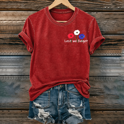 Women's "Red Friday" Poppy Commemorative Crewneck T-Shirt