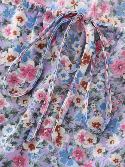 In Bloom Cinched-Waist Midi Dress