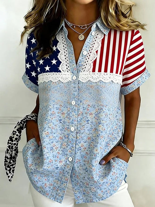 Women's Casual Floral Print Shirt